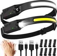 Stirnlampe LED Wiederaufladbar 2000 Lumen 5 Lichtmodi IPX4 Wasserdicht Camping