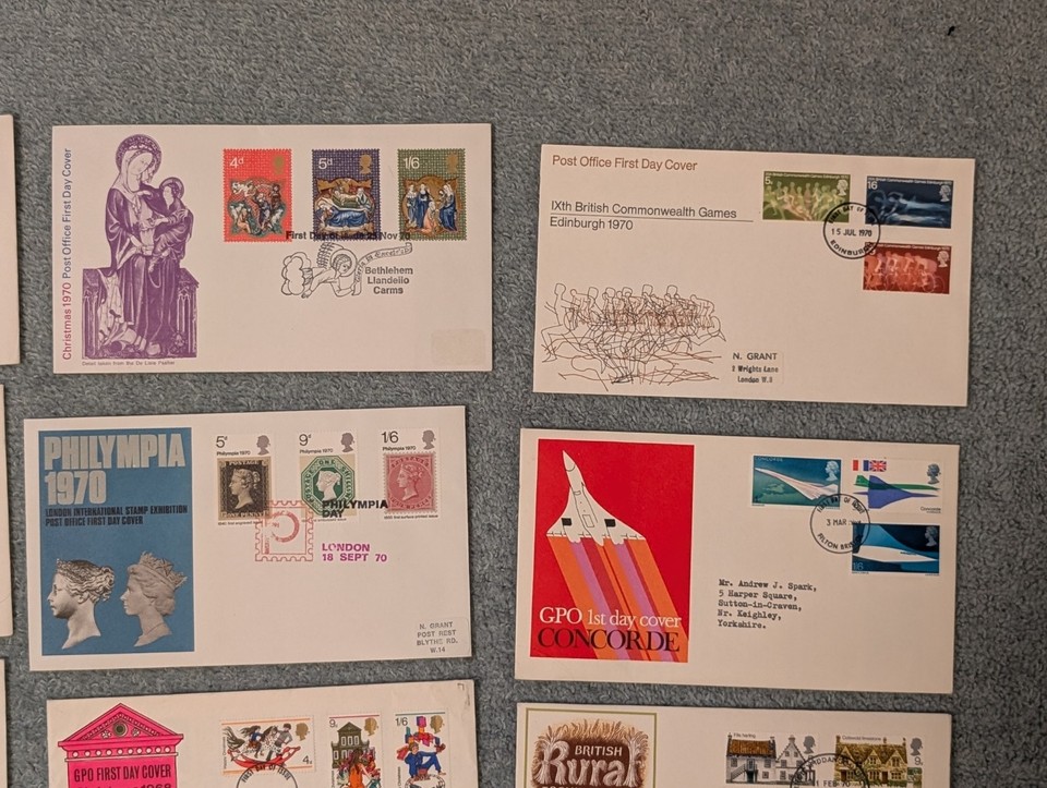 GB First Day Covers: 17 x 1960s FDC higher value Special Handstamps cat ...