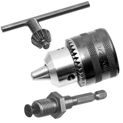 Zahnkranzbohrfutter 1/2x20 UNF mit HEX Adapter Bohrfutter Schnellwechsel