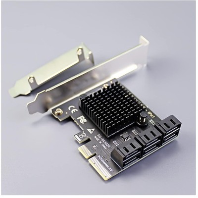 6-Port PCIe SATA Expansion Card for Windows/Linux/Mac$