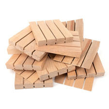 Hardwood Wooden Wedges Wood Shims, Fence Panel Wedges, 12 X Blocks of 4 (48 Wood