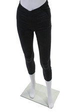 Helmut Lang Womens Pull On High Rise Leggings Black Cotton Blend Size Small