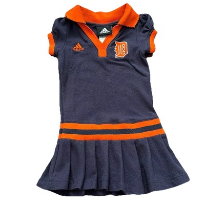 Adidas MLB Detroit tigers toddler girl navy cheerleader dress size 24 months