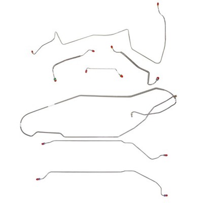 For 1967 Pontiac GTO Complete Brake Line Kit Manual Drum Convertible CBK0442SS