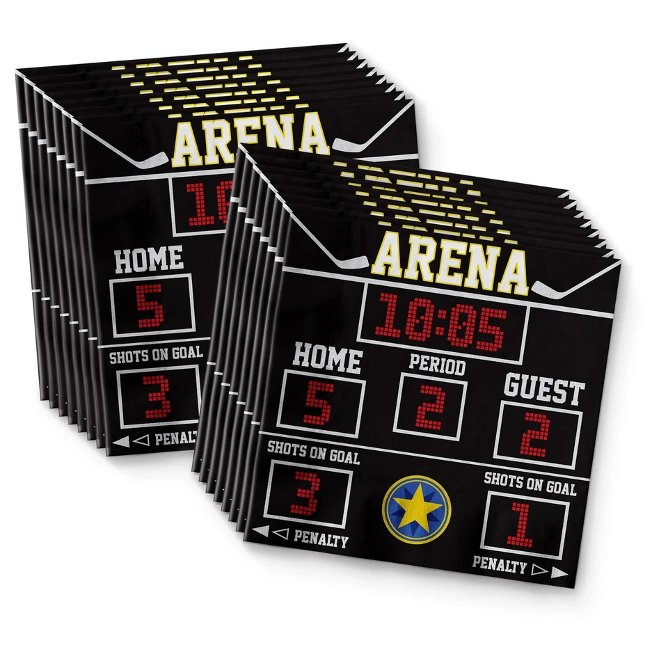 Juego de suministros de fiesta de cumpleaños de hockey platos servilletas tazas vajilla kit para 16 Foto 4 de 4