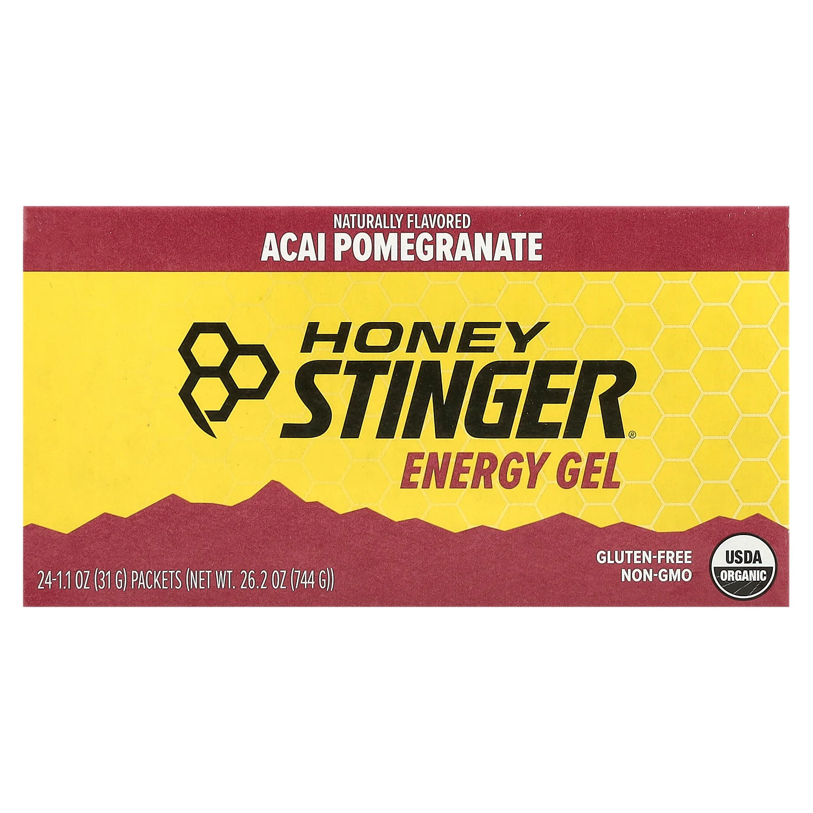 Energy Gel, Acai Pomegranate , 24 Packets, 1.1 oz (31 g) Each