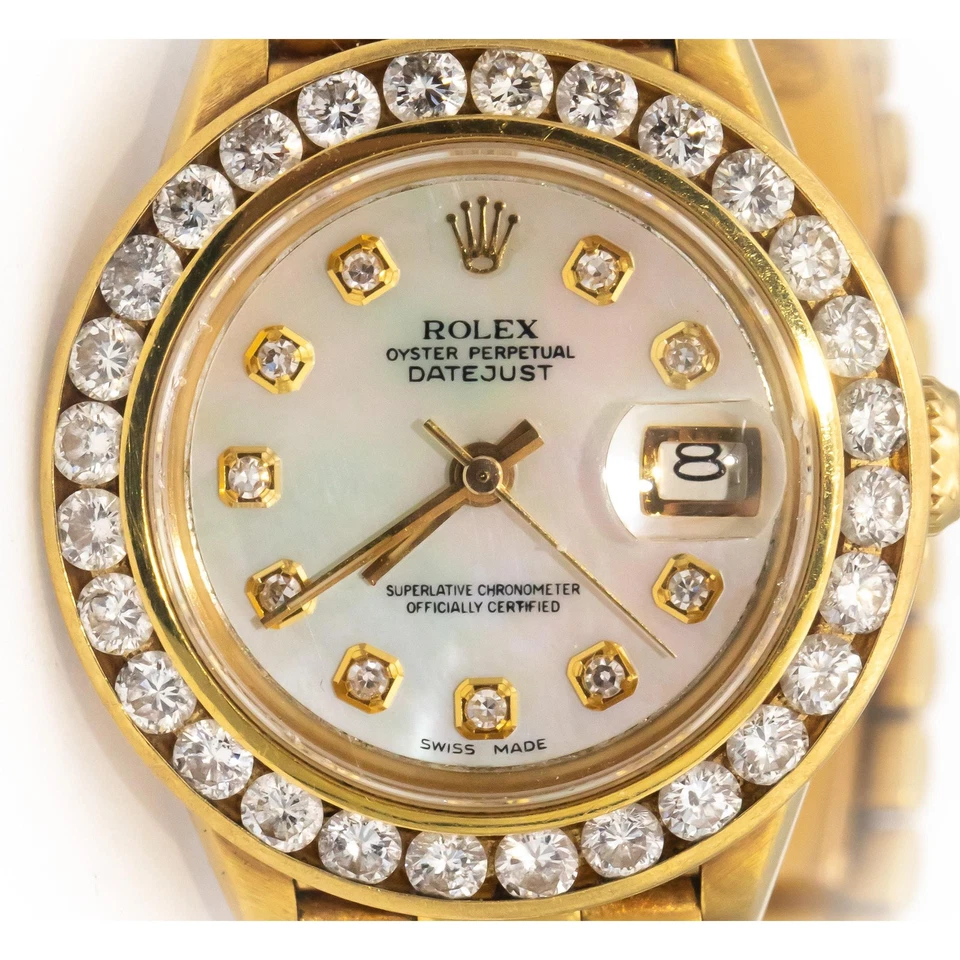 Reloj Automático Rolex Oro Amarillo 18k 69178 Datejust Diamante y Cuadrante MoP 2.50CT Foto 2 de 4