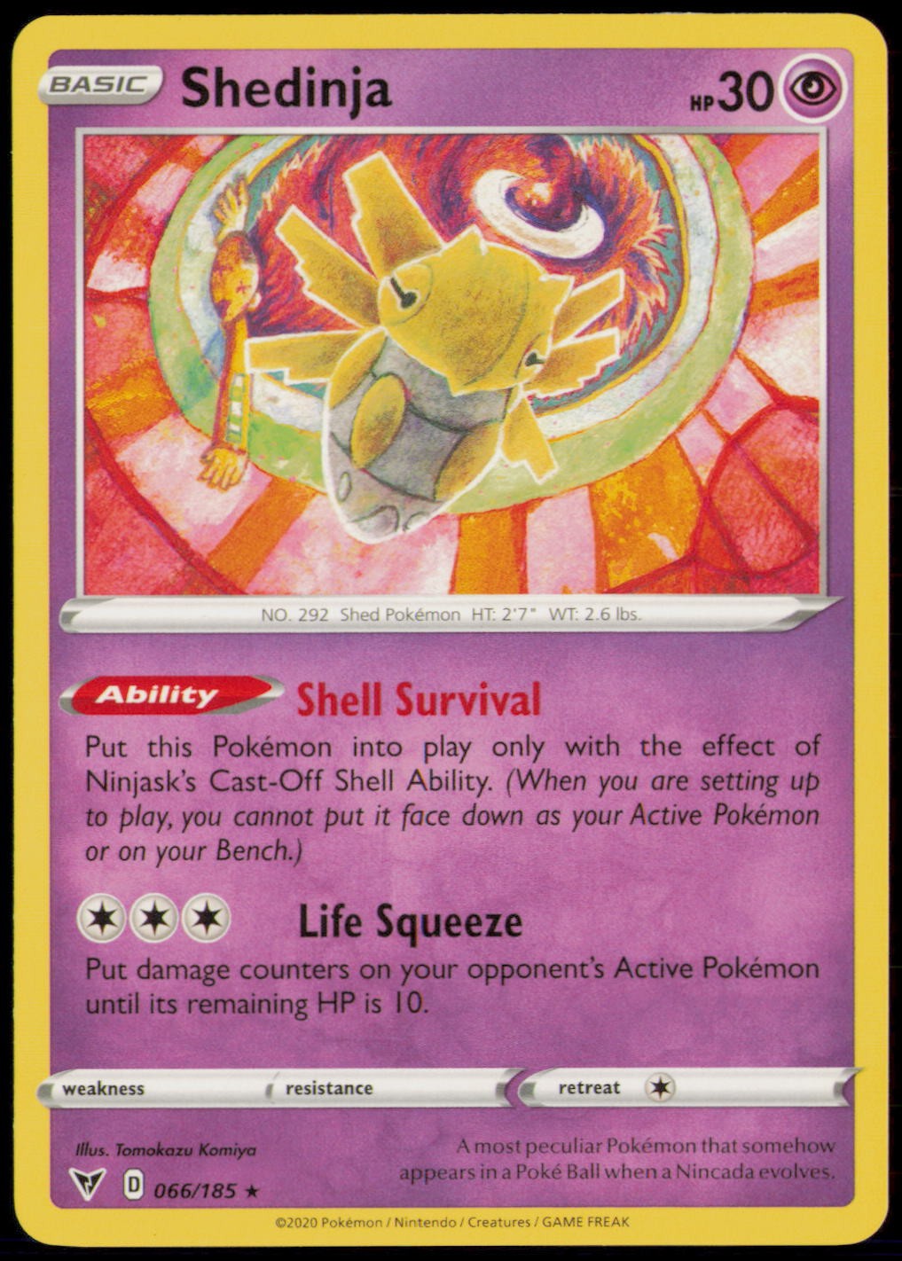 SHEDINJA 066/185 R VIVID VOLTAGE POKEMON NM