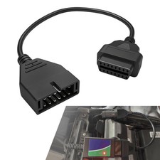 OBD1 Scanner, OBD1 to OBD2 Adapter, 12 Pin to OBD2 16 Pin Socket Scanner Cabl...