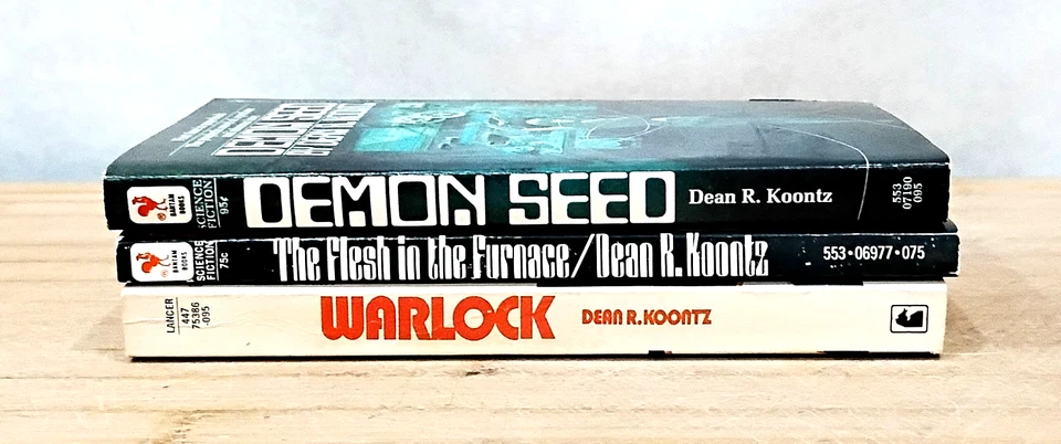 Лот 3 Винтажные Dean Koontz Sci-fi Pb 1-е Семя Демона Колдун Плоть в Печи - Изображение 3 из 4