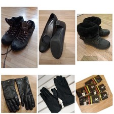 Konvolut Damen Schuhe Gr 38: ara Pumps Leder & Wanderschuhe & Stiefel + gratis H