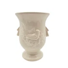 Vintage McCoy Pottery  Whiye BIRD & BERRIES Vase large 8 1/8"