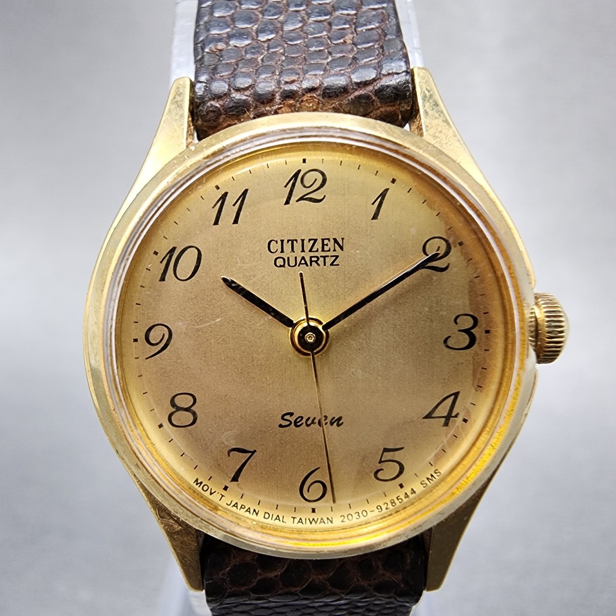 Citizen Seven Watch Women 22mm Gold Dial Gold Tone Round 2030