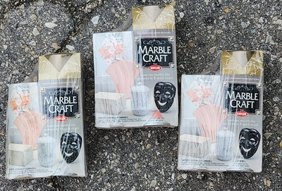 Krylon Marble Craft Paint Valettia Gold 12 oz Base Coat with marble-lizer, 3 Lot