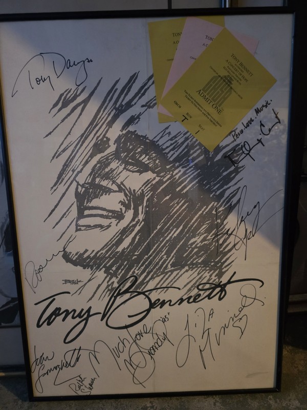 ​Tony Bennett Liza Minnelli Signed Concert Poster w/ Tickets