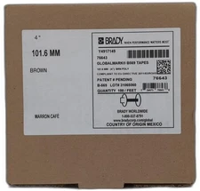 Brady 76643 Hi-performance Polyester Tape, 4" X 100' Globalmark Tape 
