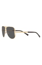 New Versace Women 57mm Pilot Aviator Sunglasses Authentic Gold