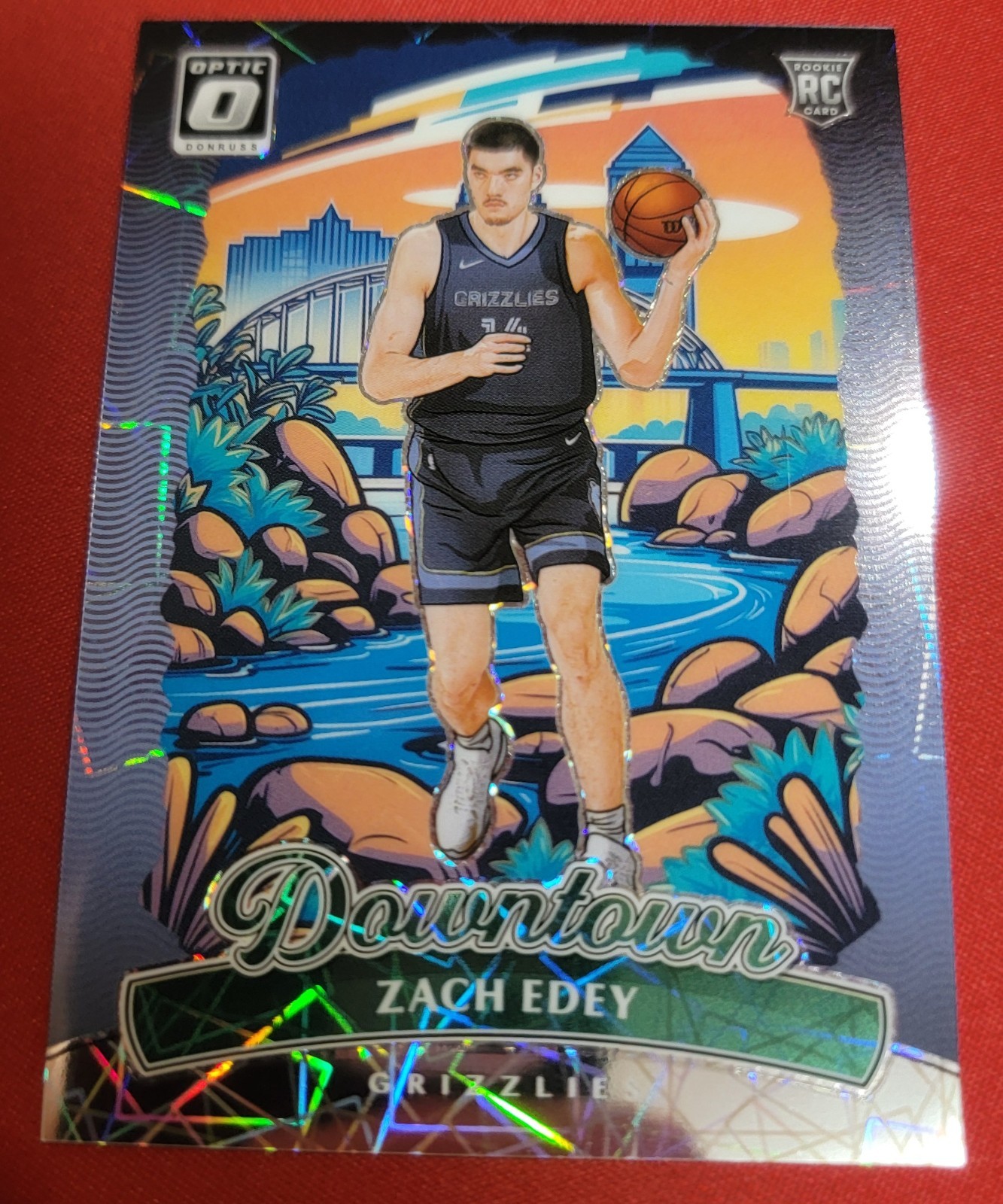 2024-25 Panini Donruss Optic Zach Edey ROOKIE DOWNTOWN CASE HIT Grizzlies SSP 🔥