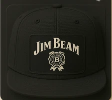 Jim Beam Hat, Removable Metal Patch, Snapback