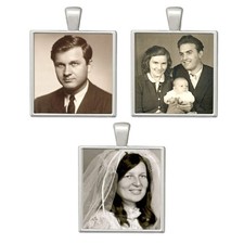 3 Pack Wedding Bouquet Photo Brides Charms Memorial Remembrance DIY Picture