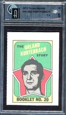1972 Topps Booklet - Orlando Kurtenbach Hockey Story Booklet #20 Checklist GAI 5