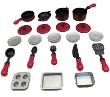 Kitchen Toy Cookware Cooking Set with Apron Pots Pans Spoon Spatula and more
