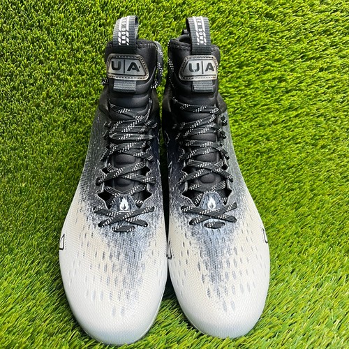 Under Armour Spotlight Lux MC 2.0 Mens Size 13 Black White Football Cleats - Picture 5 of 10