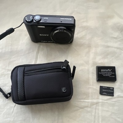 Sony Cyber-shot 14.1MP Black Compact Camera 10x Zoom IS 3in Screen Case