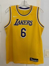 Nike NBA Los Angeles Lakers Lebron James 6 Swingman Jersey Sz Youth Large