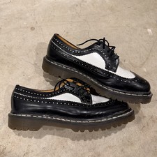 Dr. Martens Doc England Vintage Black White Brogue 3989 Shoes UK9 US10