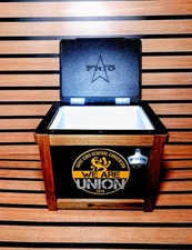 Enfriador de madera de 24 latas de cedro Frio IUPAT 32ª Convención de la Unión 2019 Ice Chest Box