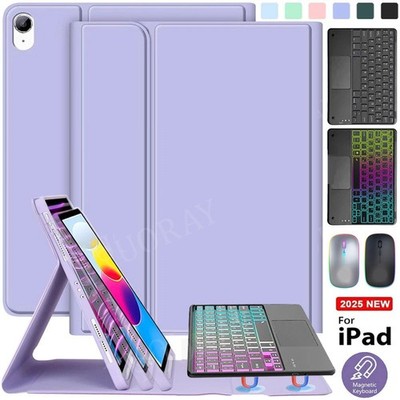 Touchpad QWERTZ Tastatur mit Hülle für iPad A16 11/10/9/8/7th Air 6 5 4 Pro 11''