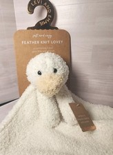 NWT Levi  Emmie Goose Duck Chick Baby Lovey Ivory Plush Feather Knit Blanket