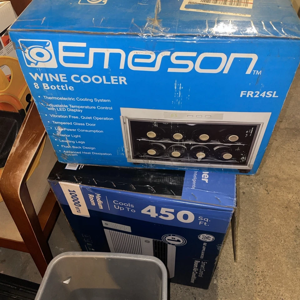 艾默生 8 瓶葡萄酒冷藏箱 冰箱 FR24SL 全新 密封盒 — 第 3/4 张图片