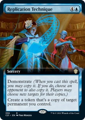 1x Replication Technique - Extended Art MTG - Commander 2021 - NM-Mint