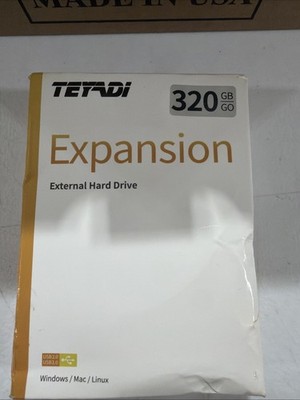 TEYADI External Hard Drive 320GB Ultra Slim USB 3.0 Sealed