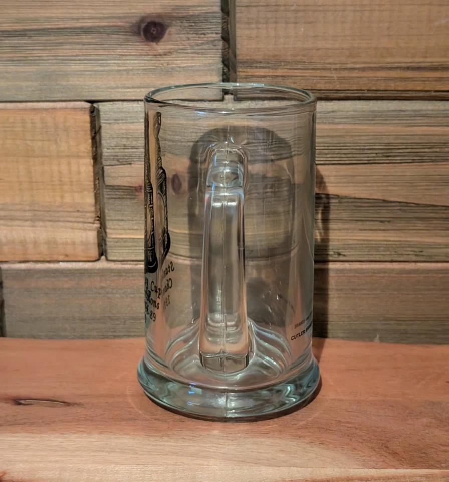 NHL Calgary Flames Stanley Cup Champions 1988-89 Glass Stein Mug Cutler - 14 OZ Foto 4 de 4