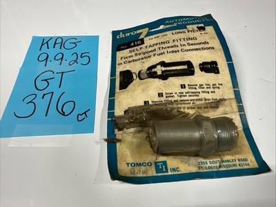 Tomco Duro-7 #416 Self-Tapping Fitting For 3/8  Fixes Stripped Threads In Second