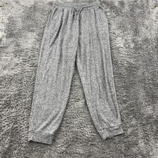 Quince Fleece Joggers Woman  s L Gray Super Soft Pull On Draw Strings