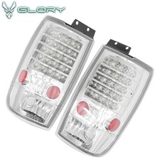 Fits 1997-2002 Ford Expedition Chrome Housing Led Rear Tail Lights Lamps Pair