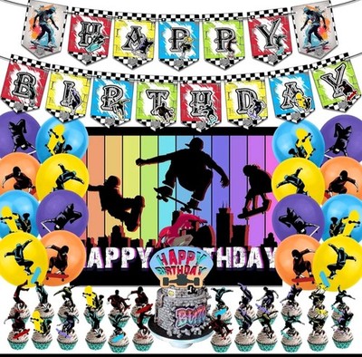 Skateboard Birthday Party Supplies Cool Skateboard Party Decorations Similar 