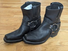 Black USA Frye Harness Boot Square Toe Woman’s Size 8.5 WORN ONCE FREE SHIPPING