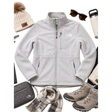 The North Face Hybrid Fleece Jacket Gray Full Zip Women's Small Outdoor Gorpcore