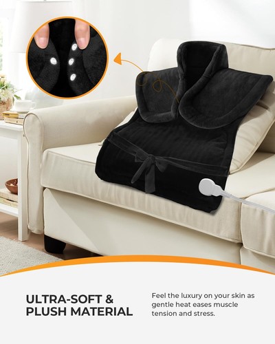 Heating Pad for Neck and Shoulders and Back, King Size Heated Pad for Back Pa... - Picture 2 of 6