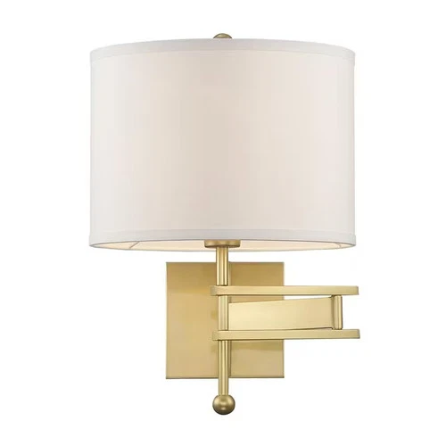 Crystorama Marshall Wall Lamp in Aged Brass - Picture 1 of 5