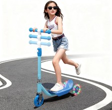 Kids Scooter: LED Lighted 3 Wheel Scooters for Kids 2-5,3 Adjustable Height Hand