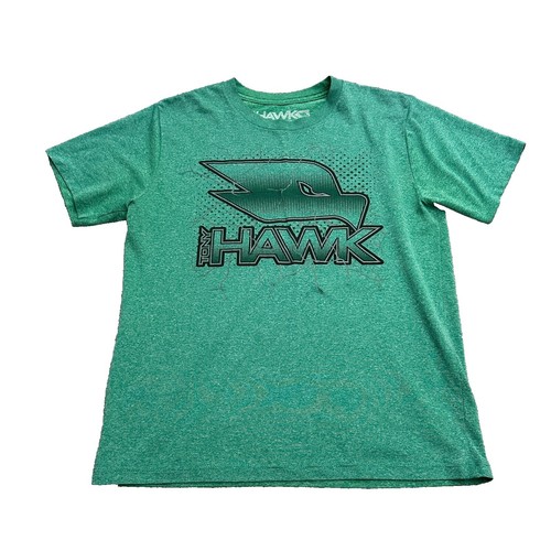 Tony Hawk Tee T-Shirt Boys Large Green Crew Neck Short Sleeve