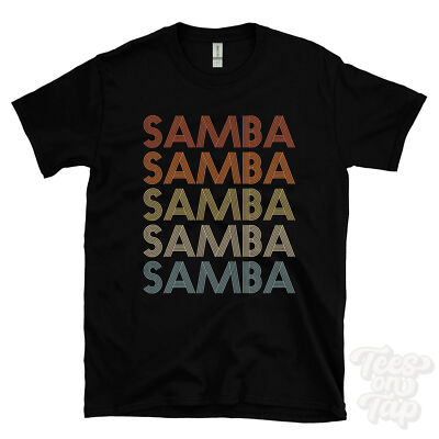 SAMBA WIEDERHOLT RETRO STIL T-SHIRT Herren & Damen Neuheit cool Name Geschenk