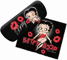 Betty Boop Kisses Eyeglasses Glasses Reading Case and Matching Lens Cloth