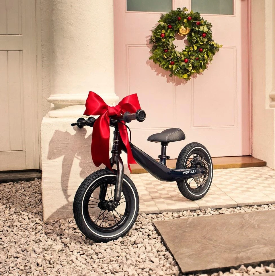 BENTLEY Laufrad mit Bremse piano schwarz Magnesium Rahmen Ledersitz Balance Bike - Bild 3 von 4